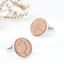 30th Birthday 1996 Penny Coin Cufflinks, thumbnail 1 of 10