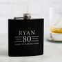 Personalised Age Hipflask Mens Milestone Birthday Gifts, thumbnail 6 of 9