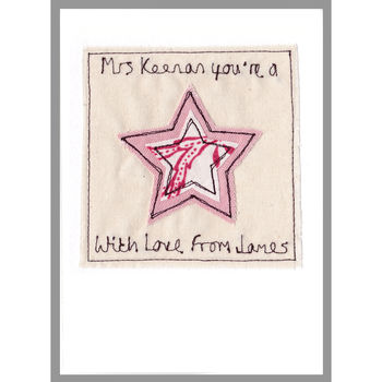 Personalised Star Teacher Thank You Card, 12 of 12