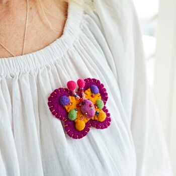 Felt Butterfly Brooch, 6 of 11