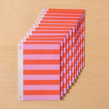 Hot Pink Stripe Gift Wrapping Paper | 10 Sheets, 3 of 5
