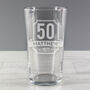Personalised Big Age, Name And Date Birthday Pint Glass, thumbnail 4 of 5