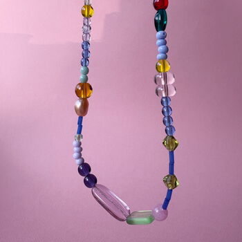 Multicolour Glass Beads Choker, 3 of 5