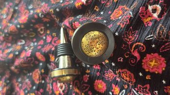 Wine Bottle Reusable Cork, Gold Silver Bottle Closure, 2 of 11