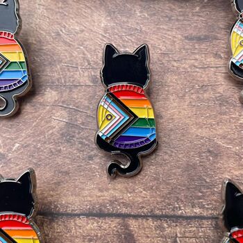 Ally Pride Lgbtqia+ Cat Enamel Pin, 4 of 5