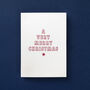 'A Very Merry Christmas' Letterpress Card, thumbnail 1 of 3