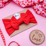 Baby Valentines Heart Bow Headband, thumbnail 3 of 3