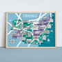 Suffolk Map Print, thumbnail 1 of 2