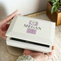 Personalised Birth Flower Wooden Jewellery Box, thumbnail 1 of 8