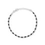 Black And Silver Moon Cut Bead Chain Bracelet For Men, thumbnail 2 of 10