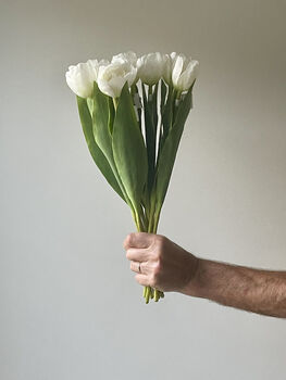 Artificial White Tulip Stem, 3 of 6