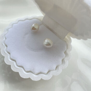 Freshwater Pearl Sterling Silver Stud Earrings, 5 of 7