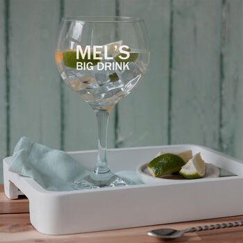 Personalised Engraved Gin Goblet Alcohol Gifts For Husband, 4 of 4