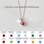 Personalised Birthday Necklace For Her Birthstone And Initial Gift, thumbnail 6 of 8