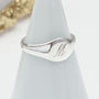 Mens Sterling Silver Initial Pinky Ring, thumbnail 3 of 9