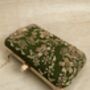 Green Handcrafted Raw Silk Rectangular Clutch Bag, thumbnail 6 of 9