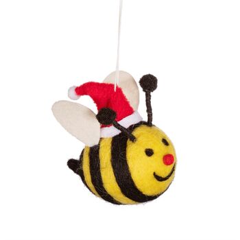 Christmas Felt Bumble Bee Decoration, 2 of 4