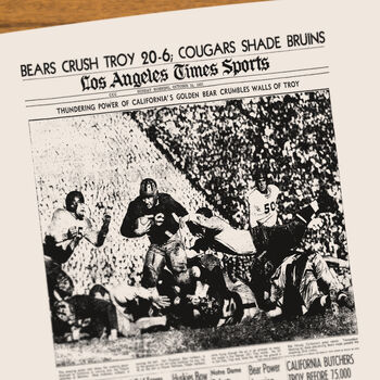 California Golden Bears College Football Personalised Gift Newspaper History Book, 8 of 12