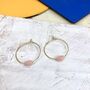 Minimal Glass Coloured Bead Hoop Earrings, thumbnail 6 of 12