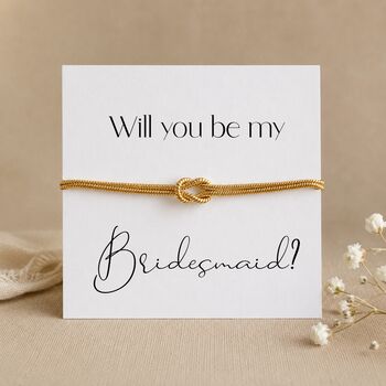 Bridesmaid Proposal Gift, Knot Bracelet, 8 of 12