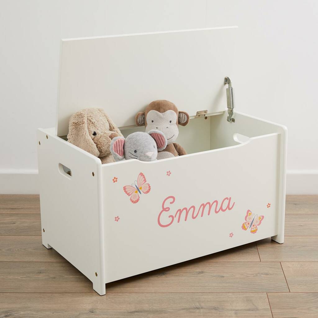 Personalised Butterfly Design Toy Box By My 1st Years