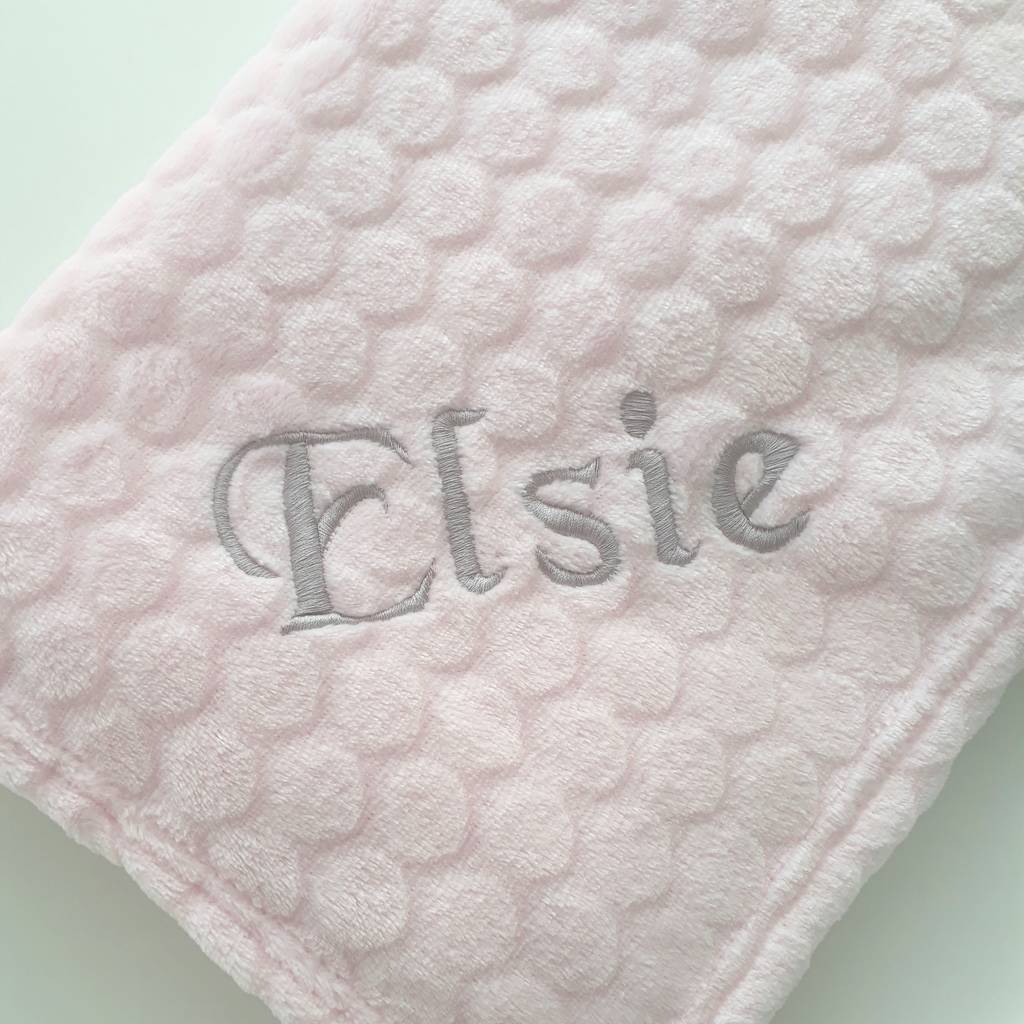 Personalised Pink Baby Girl Fleece Blanket By D Caro