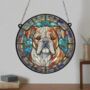 Bulldog Stained Glass Effect Suncatcher, thumbnail 6 of 6