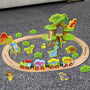 Personalised Wooden Dinosaur Train And Track Set, thumbnail 1 of 4