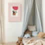 Babar Pink Stripy Ballon Art Print, thumbnail 3 of 3