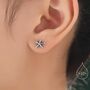 Oxidise Sterling Silver Star Fish Stud Earrings, thumbnail 1 of 12