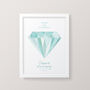 Diamond 60th Wedding Anniversary Personalised Print, thumbnail 1 of 2