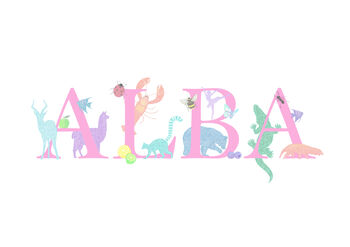 Personalised Name Print With A Choice Of Six Colours, 3 of 11