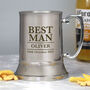 Personalised Wedding Silver Stainless Steel Tankard, thumbnail 1 of 6