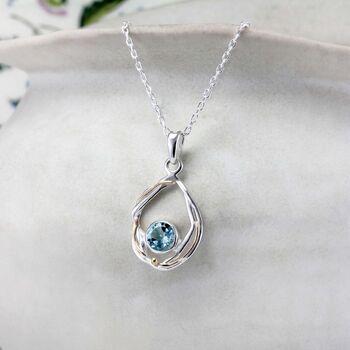 Undulating Blue Topaz Necklace, 3 of 7