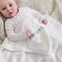 Personalised Ivory Star Jacquard Blanket, thumbnail 1 of 3