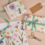 Pressed Flowers Luxury Gift Wrapping Paper, thumbnail 1 of 4