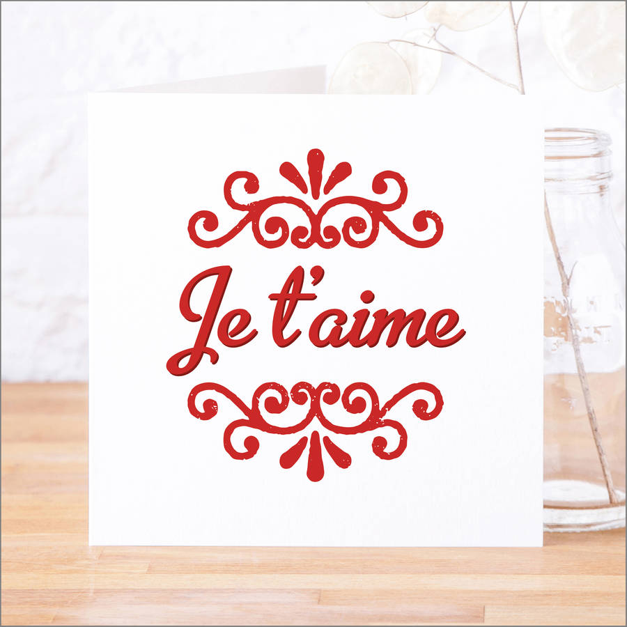 'Je T'aime' Card, 1 of 6
