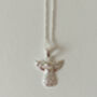 Sterling Silver Filigree Angel Pendant Necklace, thumbnail 4 of 9