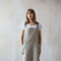 Unbleached Natural Linen Pinafore Apron For Women, thumbnail 4 of 6