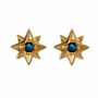 Guiding North Star Garnet Studs Gold Plated, thumbnail 2 of 9