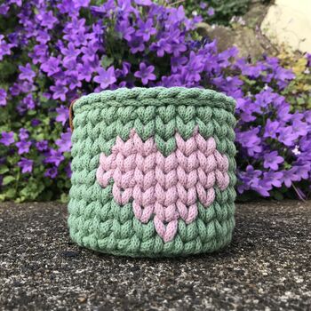 Heart Crochet Basket, 3 of 8