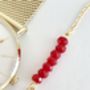 Red Agate Semi Precious Bracelet, thumbnail 2 of 3