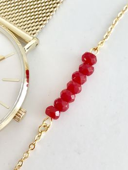 Red Agate Semi Precious Bracelet, 2 of 3