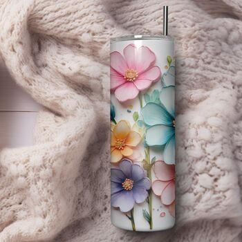 Personalised Floral Insulated Travel Cup – Name Gift For Mum, Friends, Birthdays, 2 of 5