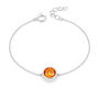 Adjustable Sterling Silver November Birthstone Bracelet, thumbnail 2 of 6