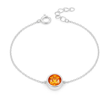 Adjustable Sterling Silver November Birthstone Bracelet, 2 of 6