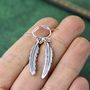 Feather Drop Earrings, thumbnail 4 of 7