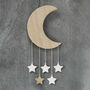 Wooden Moon With Stars Decoration, thumbnail 1 of 2