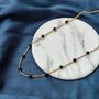 Small Gold Black Pearl Beaded Choker Necklace, thumbnail 3 of 4