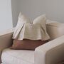 Linen Ruffle Scatter Cushion, thumbnail 1 of 7